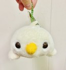 Japan Amuse Yellow Bird Parrot Daramofusan Lying Plush Ball Chain Doll Charm