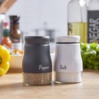 Salt And Pepper Shakers Set  5 Ounce Salt And Pepper Dispenser With Glass Bottom