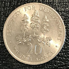Au unc 1976 Jamaica 20 Cents Forestry For Developement Coin-apr001