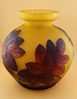Antique French Cameo Glass Vase- Signed Galle     Art Nouveau