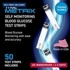 True Metrix Blood Glucose Test Strips 50 Count Self Monitoring Diabetes