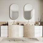 Uttermost Lago 09914 Antiqued Golden Bronze Oval Vanity Mirror 21x40