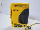 Vintage 1990s Sony Walkman Wm-af54 Sports Yellow Radio Cassette Player Works