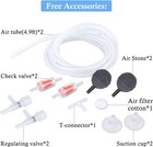 Dual Outlet Aquarium Air Pump Quiet Adjustable Fish Tank Aerator 10-100 Gallon
