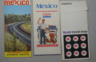 4 Vintage Road Maps Of Mexico 1960-1977    1965 Mexico Guide Book Mobil Exxon