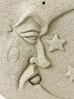 Rare Gemmy Man In The Moon Stars Singing That s Amore 12  Faux Stone Wall Plaque