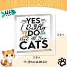 Cat Mom Mothers Day Gifts Cute Acrylic Cat Signs Decor For Office Home Bedroom B