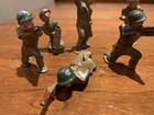 Lot Of 6 Vintage Barclay Metal Pod Foot Us Army Toy Soldiers  