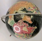 Vintage Replogle Starlight Black Ocean World Globe 10  On Wire Base C 1956