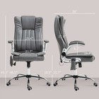 Office Chair With Vibration Massage  Heat   Flip-up Armrest  Gray