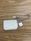 Nwt Coach F45651 Leather Wristlet  Wallet - Corner Zip White gold Silver