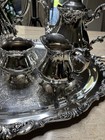 Baroque Wallace Silver Plate Tea And Coffee Set  6 Pieces  With Tray
