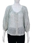 Doen Women s Floral Printed Round Neck Cotton Blouse Shirt Tunic Top Size Xs