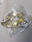 Vintage Window Sash Lock Latch Catch Smooth Shiny Brass With Screws Nos Lot Of 7