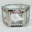The Vampire Diaries Original Prop Hexagonal Glass Jewelry Box Silver Tone
