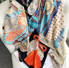 70  Cashmere 30  Silk Wrap Scarf Soldier Print Bandanna Print Shawl 135x135cm