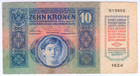1915 Austria 10 Kronen Handstamp 518862 Paper Money Banknotes Currency
