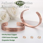 Men s Bracelet Magnetic Therapy Arthritis Pain Relief Pure Solid Copper Bangle