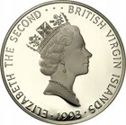 1993 British Virgin Islands 25 Silver Proof Coin Endangered Wildlife - Tamarin