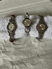 Lot Of 3 Vintage Silver-tone Ladies Quartz Watches