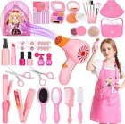 Hair Salon Toys For Girls  39 Pc Pretend Play Makeup Toys Set  Beauty Play Ha   