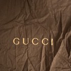 Gucci Brown Drawstring Shoe Dust Bag Storage Pouch  Made In Italy