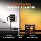 Refurbished Litime 20a Waterproof Charger Mountable For 12v 16v Lifepo4 Battery