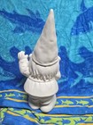 12 5  Tall Waving Garden Gnome Figurine Ready To Paint Ceramic Bisque