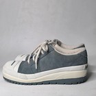 North West Blue Women s Sneakers Size 6 5 Slate Blue White Leather Shoes Rare