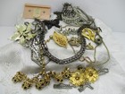 Vintage Jewelry Lot 25 Pcs Rhinestone Necklace Bracelets  Brooch Earrings  