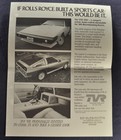 1986 Tvr Tasmin 280i Convertible Coupe Brochure Folder Excellent Original 86