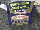 Mobile Gas Station Oil Service Station Rare Sign 50 s 60 s 70 s 40 x42  Nice Wow