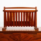 Mid Century Modern Magazine Rack Solid Teak Vintage Danish Folding Mcm Mobler