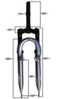 Ground Assault 24  Metallic Gray Bicycle Suspension Fork Bike Parts 728