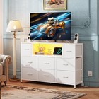 Wlive White Dresser Tv Stand For 45  50  11 73 d X 47 17 w X 26 38 h 