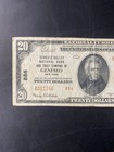 1929  20 National Bank Note Geneseo Ny Genesee Valley Nb Ch  886 Small Town Ny