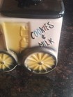 American Bisque Milk Wagon Cookie Jar With Lid Horse Cookies Milk
