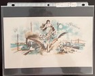 Original Inner Cigar Label - Aurora - Woman   Industry W  Train  Bicycle  Ship