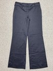 Bcx Womens Dress Pant Sz 9 Gray Pinstripe Twill Pleated Bootcut Mid Rise Juniors