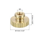6pcs Knurled Thumb Nuts M3 Brass Nut High Head Through Hole For 3d Printer Part