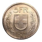 Cool 1966 B Switzerland 5 Francs World Silver Coin 835 Fine Silver
