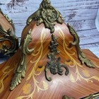 Franz Hermle Louis Xv Bronze Wood Marquetry Floral 22  Mantel Clock wall Bracket
