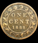 1888 One Cent Canada Coin Large Cent Queen Victoria Canadian 1 Large Cent Coin