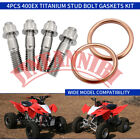 Exhaust Studs Titanium Head Pipe Gaskets Upgrade Kit For Honda Trx400ex Xr400r