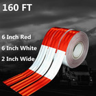 2 Inch X 160feet Reflective Safety Tape Dot-c2 Waterproof Red And White Adhesive
