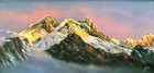 Mt  Everest Acrylic Painting  Abstract Art Of Mountain  Best For Office And Home