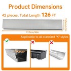72 Pack Gutter Guard 6 In Wide 126 Ft Length Cover Mesh Leaf Debris Protection-