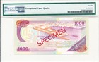 Central Bank Somalia 1000 Shillings 1990 Specimen Pmg  66epq