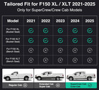 Diffcar For Ford F150 Seat Covers 2021 2022 2023 2024 2025 Full Set Pu Leather