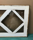 Antique Double Diamond 8 Lite Window Sash Shabby White Chic 26x48 Vtg 1322-26b